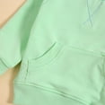 thumbnail image 6 of YWDJ Toddler Kids Boys Girls Fashion Cute Solid Color Long Sleeve Pocket Hooded Sweatpants Suit Mint Green 3 Months, 6 of 9