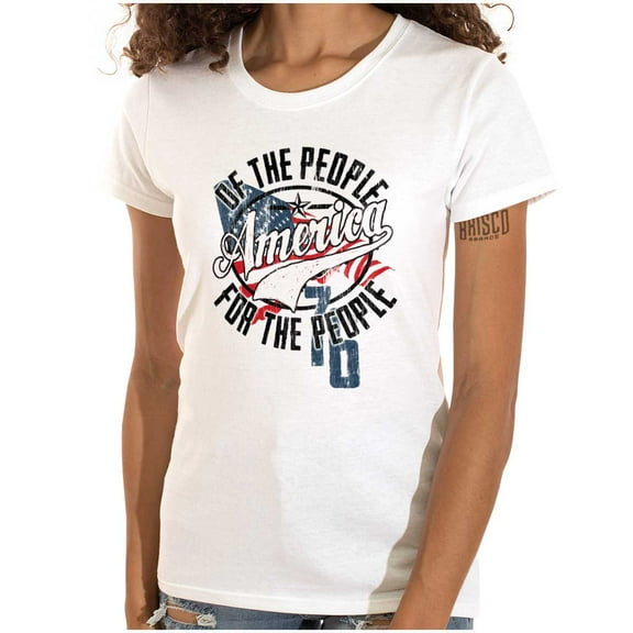 We The People Patriotic Americans Womens Slim Fit Graphic Tee Brisco Brands X