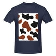 thumbnail image 4 of Bingfone Brown Black Cow Men'S Loose Fit Short-Sleeve Pocket T-Shirt, 4 of 7