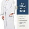 thumbnail image 2 of Kaufman - Embroidered Bathrobe Waffle Kimono Set of 2 Spa Robes 100% Cotton - His/Hers, 2 of 7
