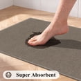 thumbnail image 4 of Enyhom Bathroom Rugs Sets of 3, Absorbent Bath Mat Non Slip Washable Bath Floor Rugs, Brown, 4 of 7
