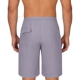 thumbnail image 7 of Amzcrzy Mens Shorts with Pockets Comfy Knee Length Straight Leg Workout Shorts Casual Solid Color Quick Dry Athletic Shorts for Men Drawstring Waist Running Shorts Purple XL, 7 of 7