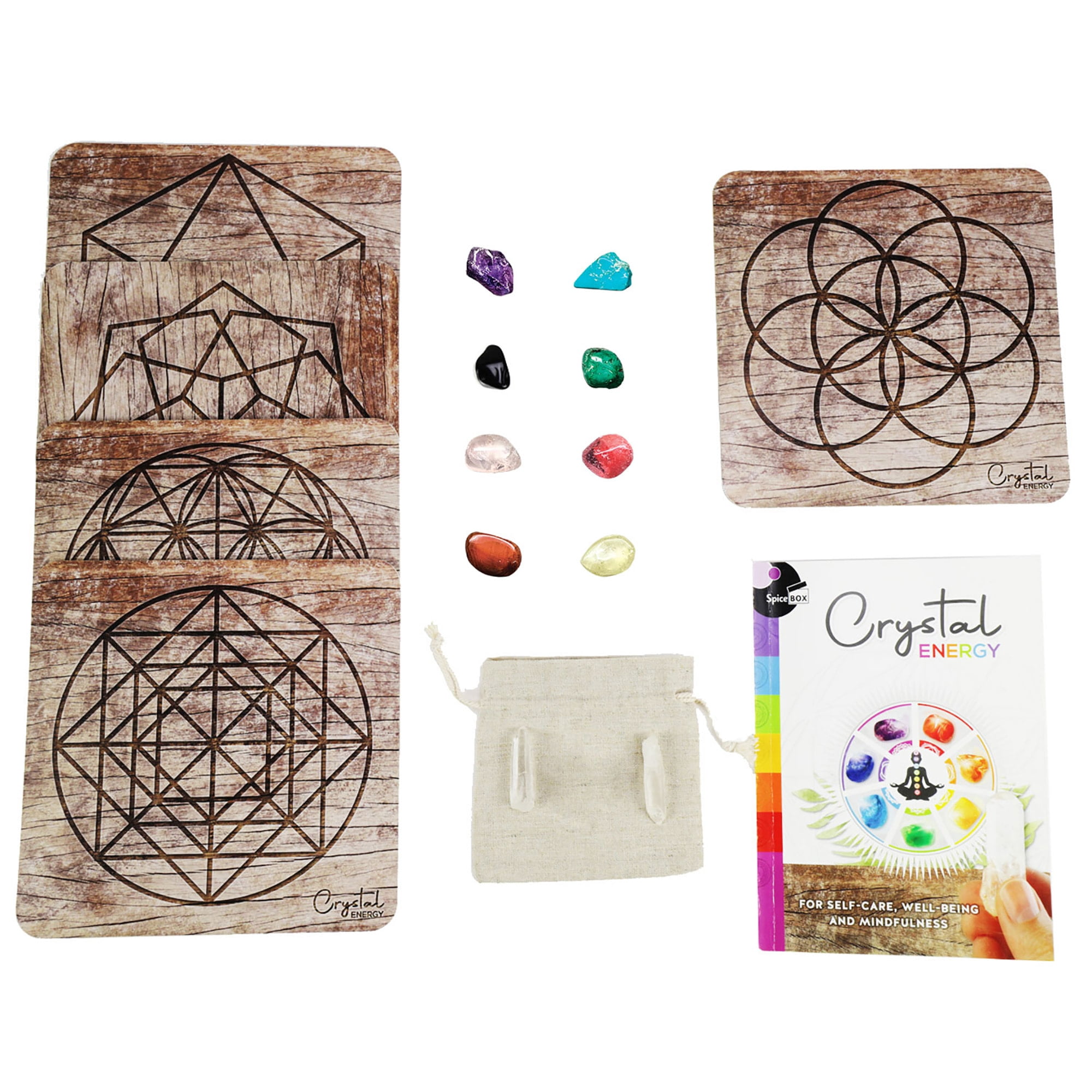 SpiceBox Gift Box: Crystal Energy Kit - Harness the Power of Crystals for Self-Care and Spiritual Balance