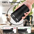 thumbnail image 5 of Stainless Steel Vacuum Insulated Travel Mug - 380ml, Black | Double Walled Coffee Cup With Leakproof Lid - Reusable For Hot Cold Coffee | Thermal Mug With Non Slip Protective Cover, 5 of 5