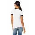 thumbnail image 2 of Ladies' Jersey Short-Sleeve Ringer T-Shirt WHITE/ BLACK L, 2 of 3