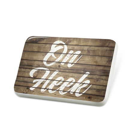 Porcelein Pin Painted Wood On Fleek Lapel Badge – NEONBLOND