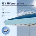 thumbnail image 6 of Summit Living 10 x 10 Ft Pop-up Canopy Tent Straight Legs Instant Canopy for Outside with Wheeled Bag – Dark & Light Blue, 6 of 11