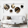 thumbnail image 4 of Designart "Captivating Marble Gold and Black I" Abstract Marble Metal Wall Art Set of 5 Piece, 4 of 5