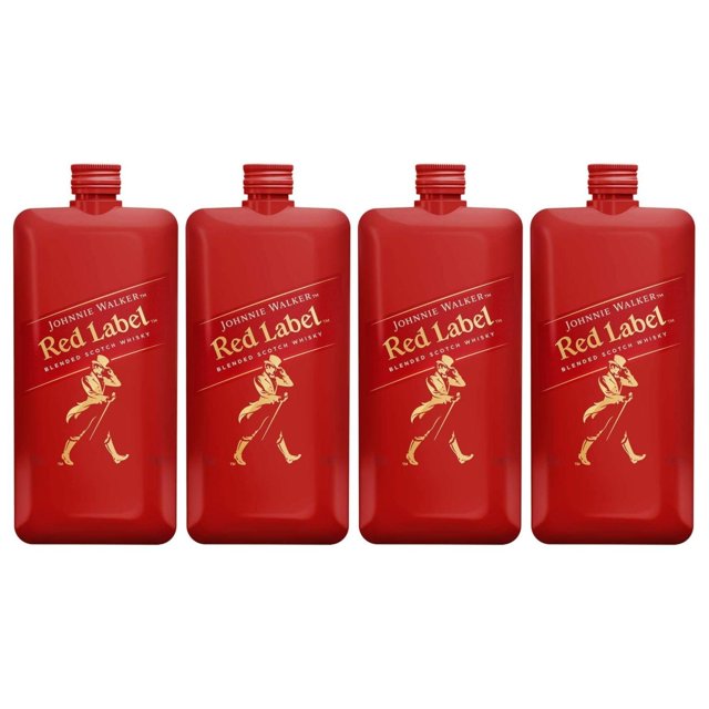 Pack de 4 Whisky Johnnie Walker Red Label Pocket 200 ml Johnnie Walker Red Label Pocket