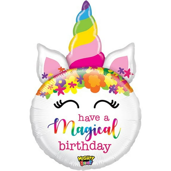 Unicorn Birthday Balloon 33"