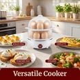 thumbnail image 6 of 2-Tier Electric Egg Cooker Large 14 Eggs Capacity, Auto Off for Hard Boiled Eggs, Poached Eggs, Steamed Vegetables, Seafood, Dumplings, 6 of 7