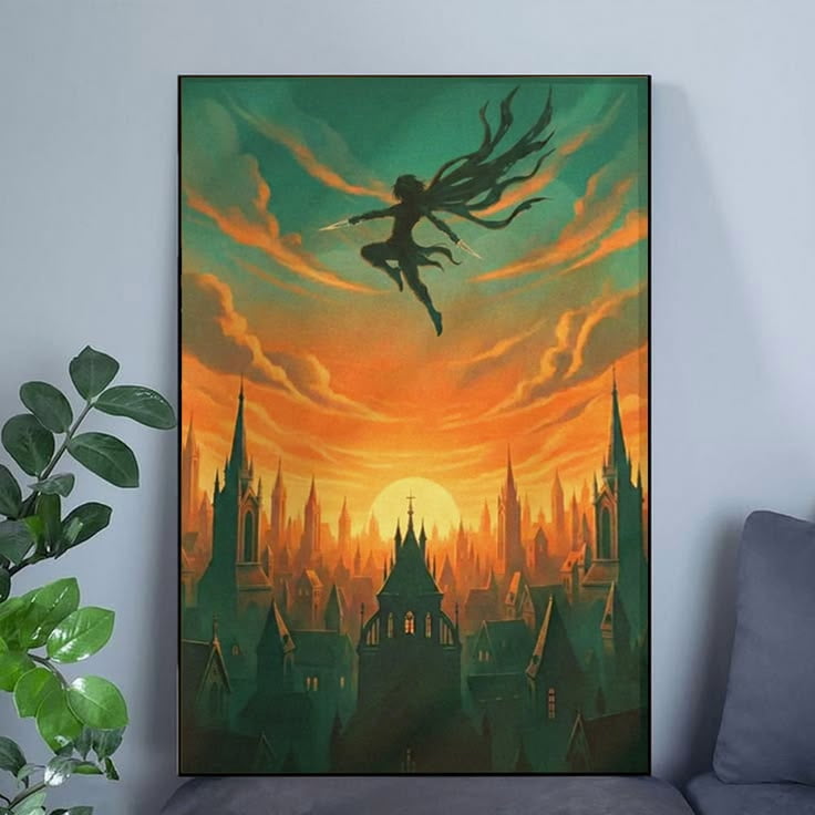 Vin Wall Art, Fantasy Poster, Luthadel Sunset Poster Full Size 24