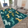 thumbnail image 4 of Area Rug for Living Room 3x5 ft Cartoon Animals Dachshund Blue Machine Washable Non-Slip Rugs, Soft Accent Rugs, Lightweight Carpet, Foldable Easy Care, Stylish Indoor Area Rug, 4 of 7