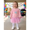 thumbnail image 2 of RUINIXCW Toddler Baby Girl Birthday Outfit Long Sleeve Sweatshirt with Tulle Skirt, 2 of 9