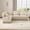 Beige Coffee, variant on Oversized Modular Sectional Corner Couches with Tassel, 7 Seater Sofa Big Comfy Leopard Chenille V Shaped Couches with 2 Throw Pillows and 6 Lumbar Pillows, Movable Ottoman, Brown black