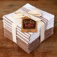 thumbnail image 4 of Sticky Toffee Kitchen Dishcloths Towels 100% Cotton, Set of 8, Brown and White Dish Cloth Towels, 12 in x 12 in, 4 of 7