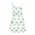 thumbnail image 6 of Nmnitkp Girl Dresses Short Sleeve Dresses Boho Summer Cotton Casual Skater Swing Twirly Sundress & Girl Dress Green,11 Years, 6 of 7