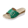 thumbnail image 2 of Willtoo Orthopedic Wedge Sandals For Women Dressy Summer Comfortable Walking Open Toe Slide Sandals Slip On Buckle Slides, 2 of 6