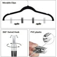 thumbnail image 4 of 5/10pcs Clothes Hangers with Movable Clips Velvet Ultra Thin No Slip Rack Skirt Pants Hangers, 4 of 8