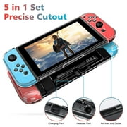 KIMHY Nintendo Switch Case & Accessories, 20 in 1 Switch & Oled Case Kit Including Screen Protector, Game Holder, Controller OLED Cover, Protective Carrying Bag for Storage Travel