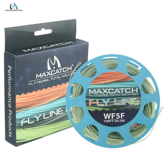 Ligne de Pêche à la Mouche Flottante 1-8wt 100 Pieds Multi Couleurs Ligne de Mouche Vert Mousse WF8F
