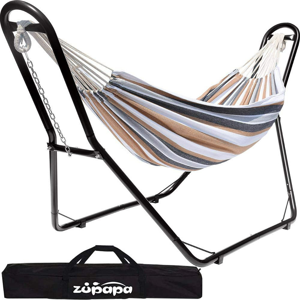 Zupapa Hammock With Stand 2 Person Upgraded Steel Hammock Frame And