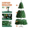 thumbnail image 5 of VEVOR Christmas Tree, 7.5ft Prelit Artificial Xmas Tree, Full Holiday Decor Tree with 550 Warm White LED Lights, 1346 Branch Tips, Metal Base for Home Party Office Decoration, 5 of 9