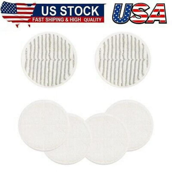 Replacement Pads for Bisell Spinwave Spin Mop, (2 Scrubby Pads and 4 Soft Pads)