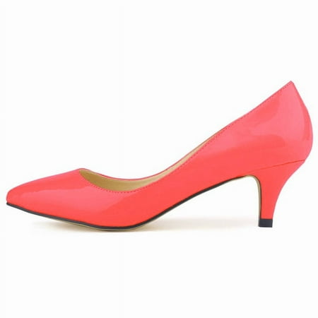 

Ladies pointed candy-colored low-cut pumps