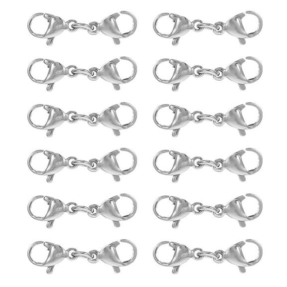 GAXIRE 25PCS Stainless Steel Chain Clasps for Jewelry Making and Craft Projects