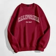 thumbnail image 3 of TYGHBN Ladies' Lightweight Printed Casual Crewneck Sweatshirt No Hood Soft and Comfortable Pullover Top Ladies Hoodies Zip Front Cute Tunic Top Alien Patch Sweatshirt Fuzzy Winter Outfits Women Color, 3 of 3