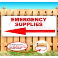thumbnail image 1 of Emergency Supplies Left Arrow 13 oz Vinyl Banner With Metal Grommets, 1 of 4