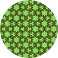 thumbnail image 1 of Ahgly Company Machine Washable Indoor Round Transitional Bright Green Area Rugs, 8' Round, 1 of 7