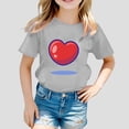 thumbnail image 4 of Hiijoy Big Girls Summer Casual T-Shirt Heart Print Short Sleeved T Shirt, Sizes 3-13, 4 of 4