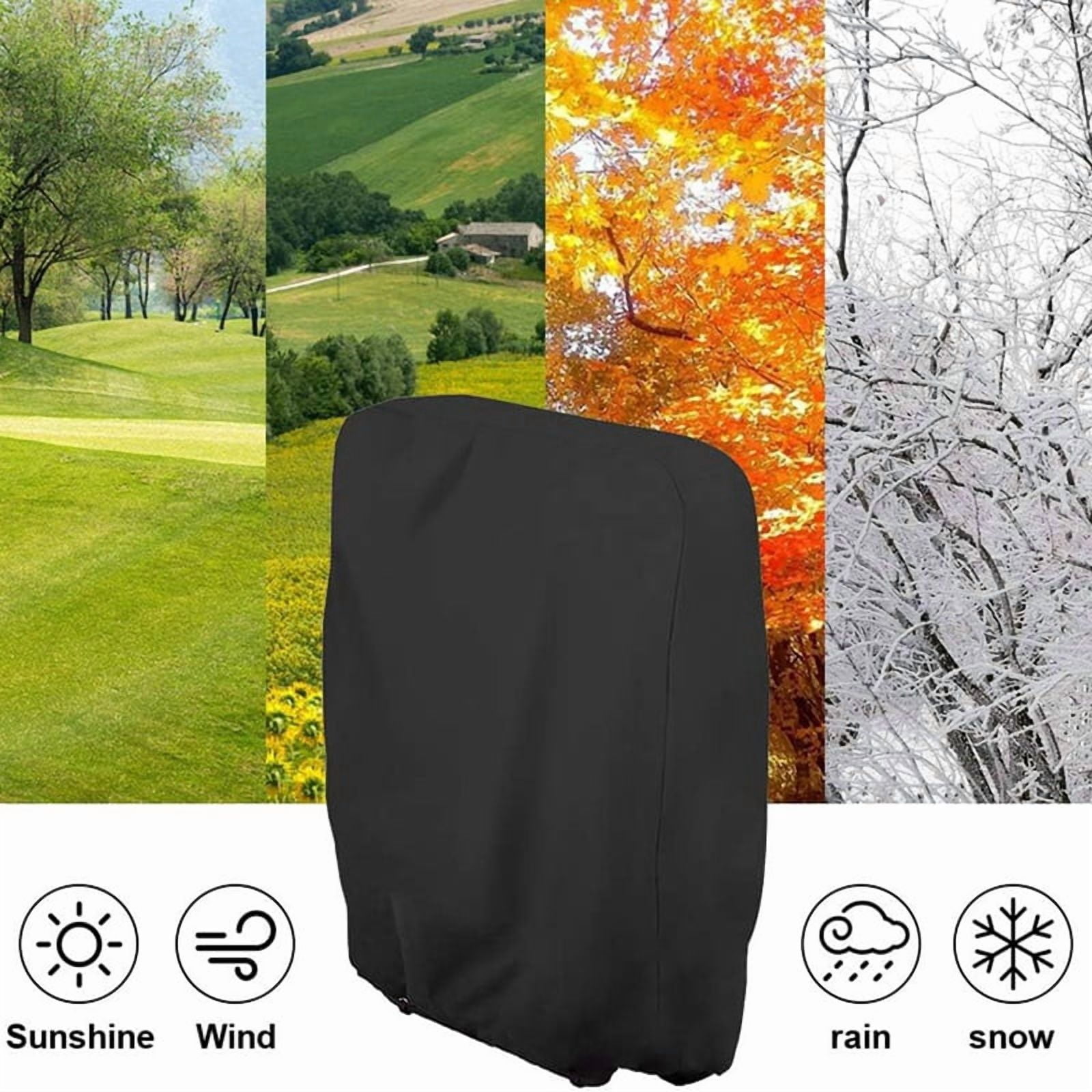 2X Outdoor Folding  Chair Cover Waterproof Dustproof Lawn Patio Furniture Covers 32.3 X 36.6Inch Black