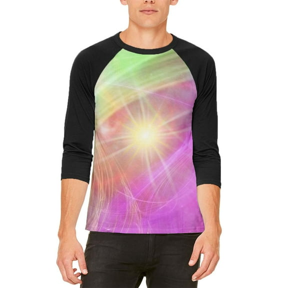 A Star is Born Mens Raglan T Shirt White-Black SM