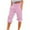 Pink, variant on YYDGH Capri Pants for Women Summer High Waisted Cotton Linen Loose Palazzo Pants Wide Leg Comfy Lounge Pant Trousers Pockets Light Purple S