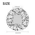 thumbnail image 5 of Yiaed winter Ski Element Print Reusable Shower Cap & Bath Cap & Lined, Oversized Waterproof Shower Caps Designed for all Hair Lengths, 5 of 7