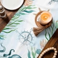 thumbnail image 4 of Table Runners 60 Inches Long, Octopus Coastal Cotton Linen Kitchen Dining Coffee Table Runner for Party Home Decor, Summer Beach Nautical Starfish Compass Tabletop Dresser Scarves Runner 13x60 Inch, 4 of 9