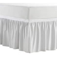 thumbnail image 3 of Essential Dorm Bed Skirt, Ruffled Dorm Size Bed Skirt - 100% Cotton Blend Fabric Dorm Bed Skirt White - Dorm Bed Skirt Twin XL Size College Dorm Bed Skirt 36" Drop -White, 3 of 5