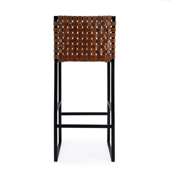 Butler Specialty Urban Woven Leather Bar Stool In Brown