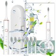 thumbnail image 1 of Feltree Toothbrush, Toothbrush with 8 Brush Heads, With Toothbrush Box, 6 Cleaning Modes, Water Proofing IPX7 Water Proofing Toothbrush, -Newly, 1 of 8