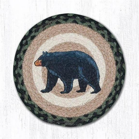 Capitol Importing 80-116MB Mama & Baby Bear Printed Swatch Round Rug, 10 x 10 in.