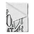 thumbnail image 2 of Do What You Love Soft Flannel Fleece Throw Blanket, Calligraphy of Words with Floral Drawings Hearts, Cozy Plush for Indoor and Outdoor Use, 50" x 70", Charcoal Grey White Grey, by Ambesonne, 2 of 5