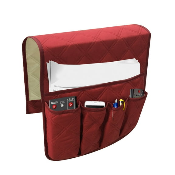 1X Storage Bag Sofa Couch Remote Control Holder Arm Rest Organizer Storage Bag Pouch Pocket Rd Home Textile Storage