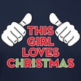 thumbnail image 3 of CafePress - This Girl Loves Christmas Women's Classic T Shirt - Women's Traditional Fit Dark T-Shirt, 3 of 4