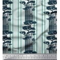 thumbnail image 1 of Soimoi Cotton Duck Fabric Stripe & Tree Shirting Fabric Prints by Yard 42 Inch Wide, 1 of 1