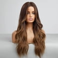 thumbnail image 3 of Ombre Long Wavy Wigs for Women Long Curly Synthetic wig Middle Part Natural Looking Heat Resistant Fiber Wigs Hair Replacement Cosplay Wigs for Girls A10, 3 of 6