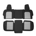 thumbnail image 2 of Ikon Motorsports 5 Seats Car Seat Covers Compatible with 2007-2023 Chevy Silverado GMC Sierra 1500/2500HD/3500HD Crew & Extended Cab Black Gray PU Leather Seat Cover Protectors With Pocket, 2 of 7