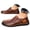 Coffee, variant on Mens Slip on Leather Loafers Comfortable Soft Flat Moccasins Fashion Business Casual Shoes for Daily Walking Driving Office Work Black,8